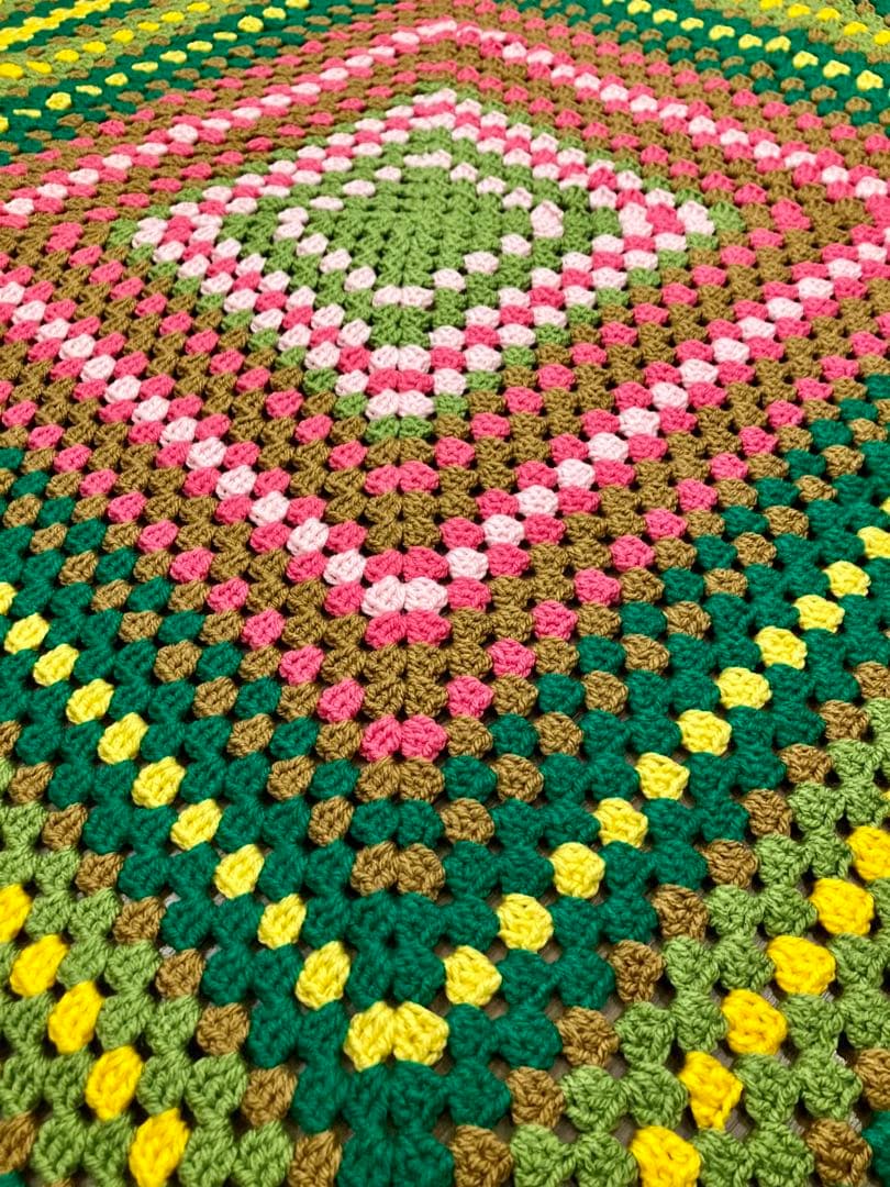 55 /グラニースクエア ブランケット 膝掛け マルチカバー ベッドカバー