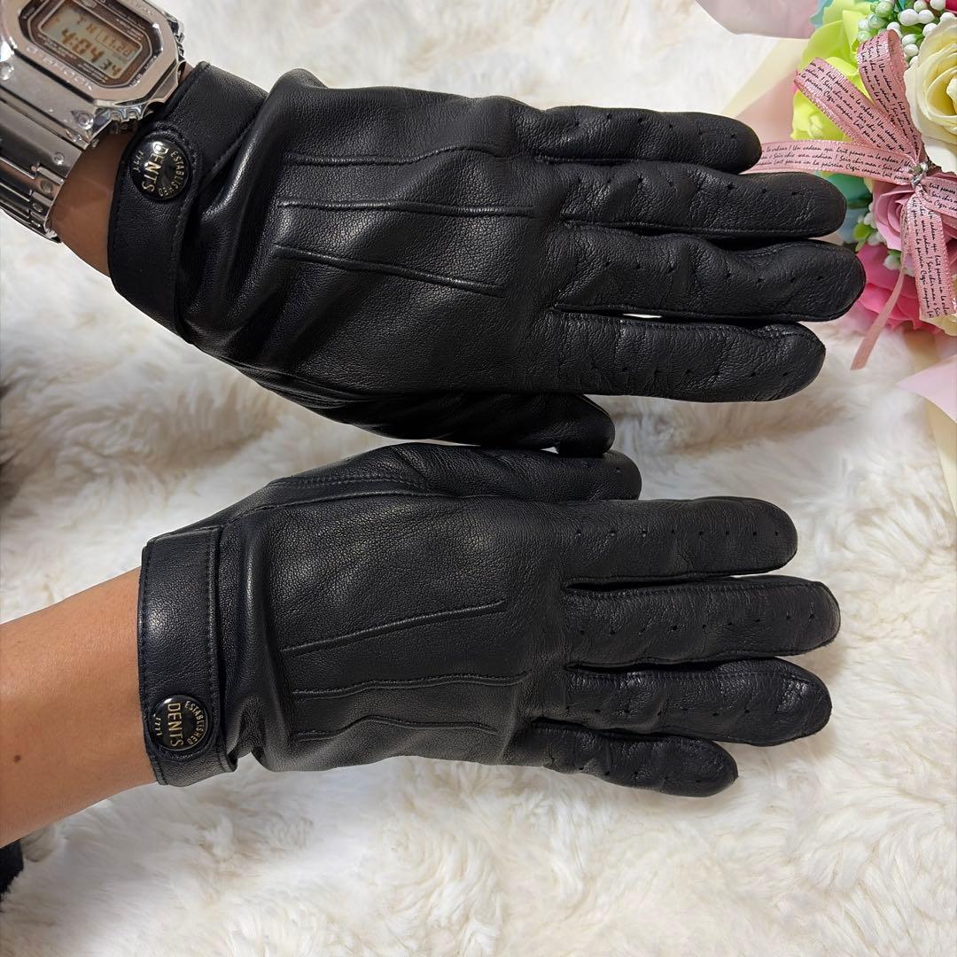 DENTS デンツ 手袋　オールレザー 007 ヘアシープ　Mサイズ ロゴ入り