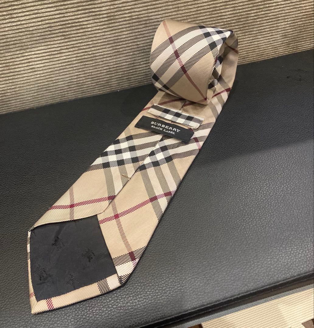 ✨美品　バーバリーBURBERRY BLACK LABEL チェック柄ネクタイ