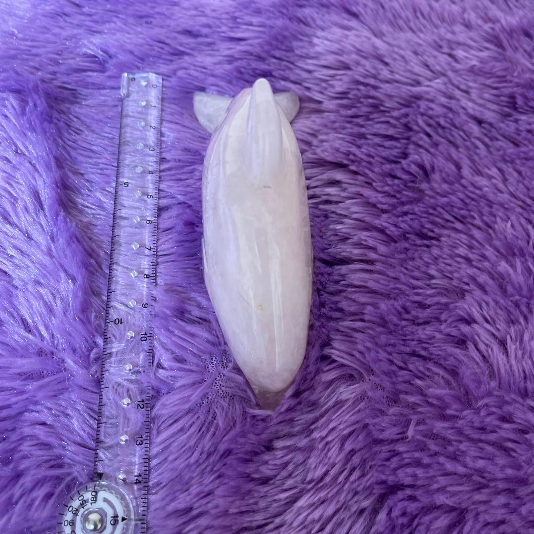 癒しと開運 ローズクオーツ イルカ 13cm ヒーリング効果