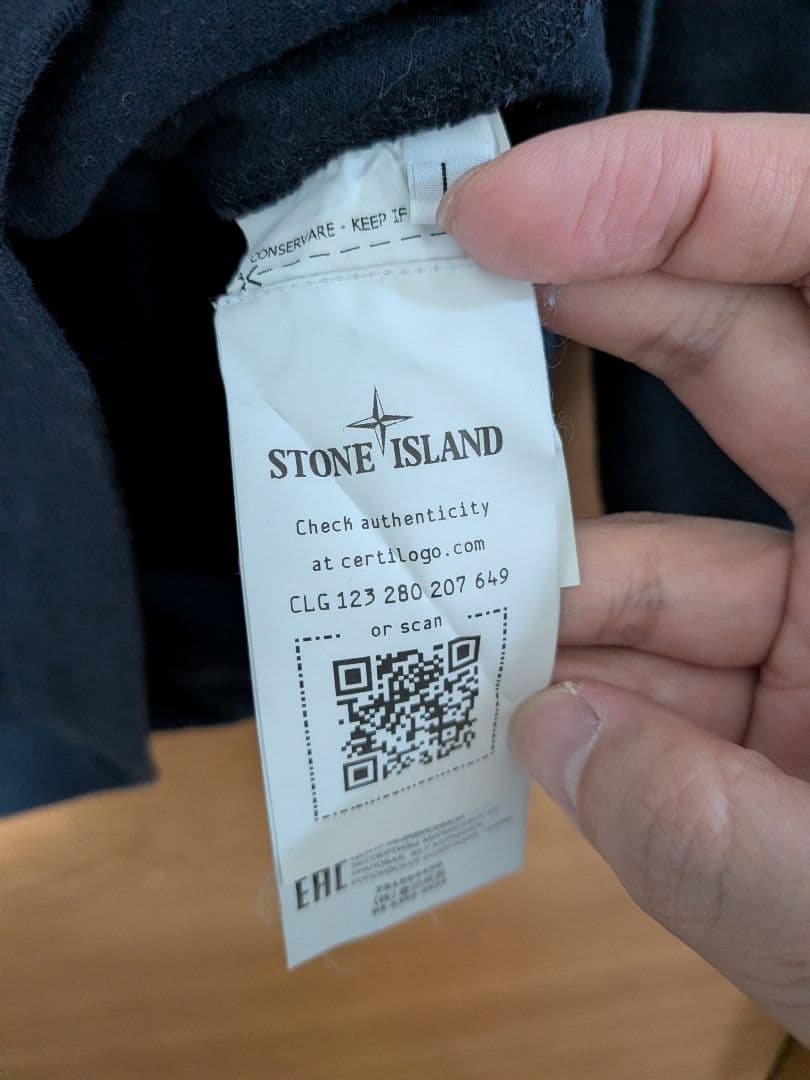 STONE  ネイビー長袖カットソー　751564450