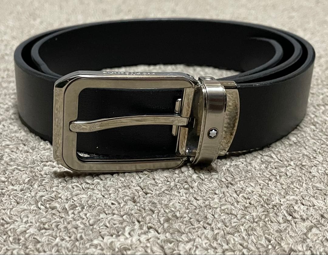 モンブラン ベルト マイスターシュテック 本革ベルト　シルバー金具