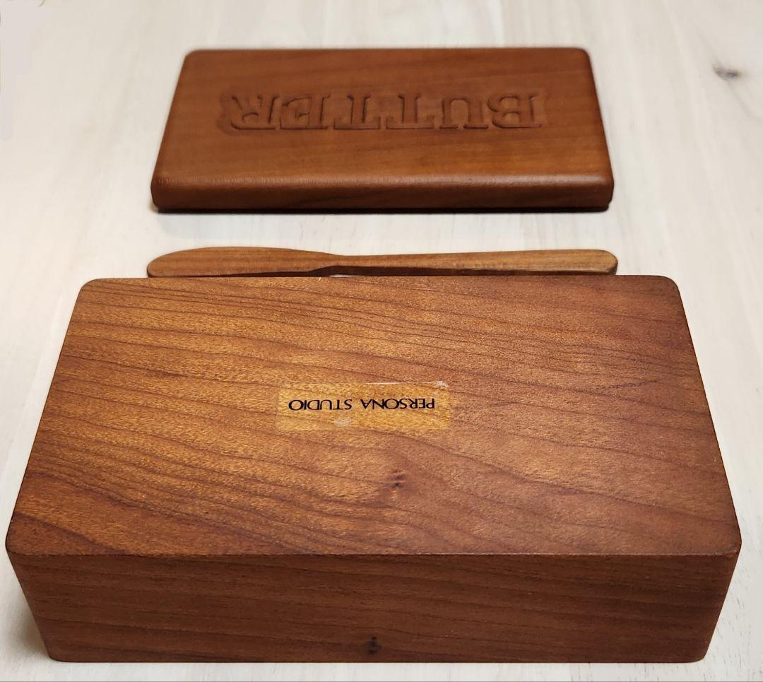 三谷龍二 PERSONA STUDIO 山桜 バターケース&ナイフ ヴィンテージ