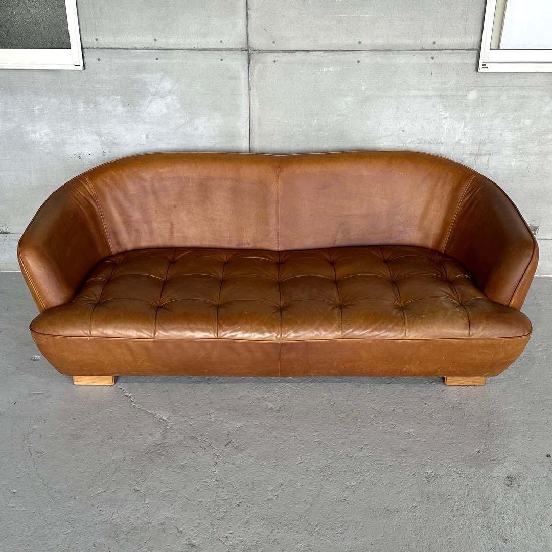 CRASH GATE オピウムソファー オイルレザー 2.5人掛け オゾン脱臭済