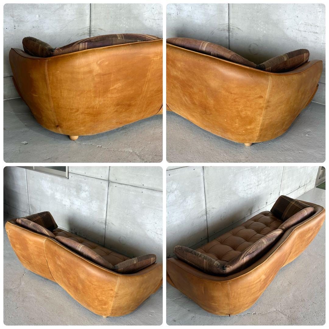 CRASH GATE オピウムソファー オイルレザー 2.5人掛け オゾン脱臭済