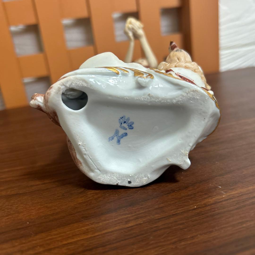 装飾陶磁器　 18〜20世紀イタリア製のカポディモンテ置物 希少　良品