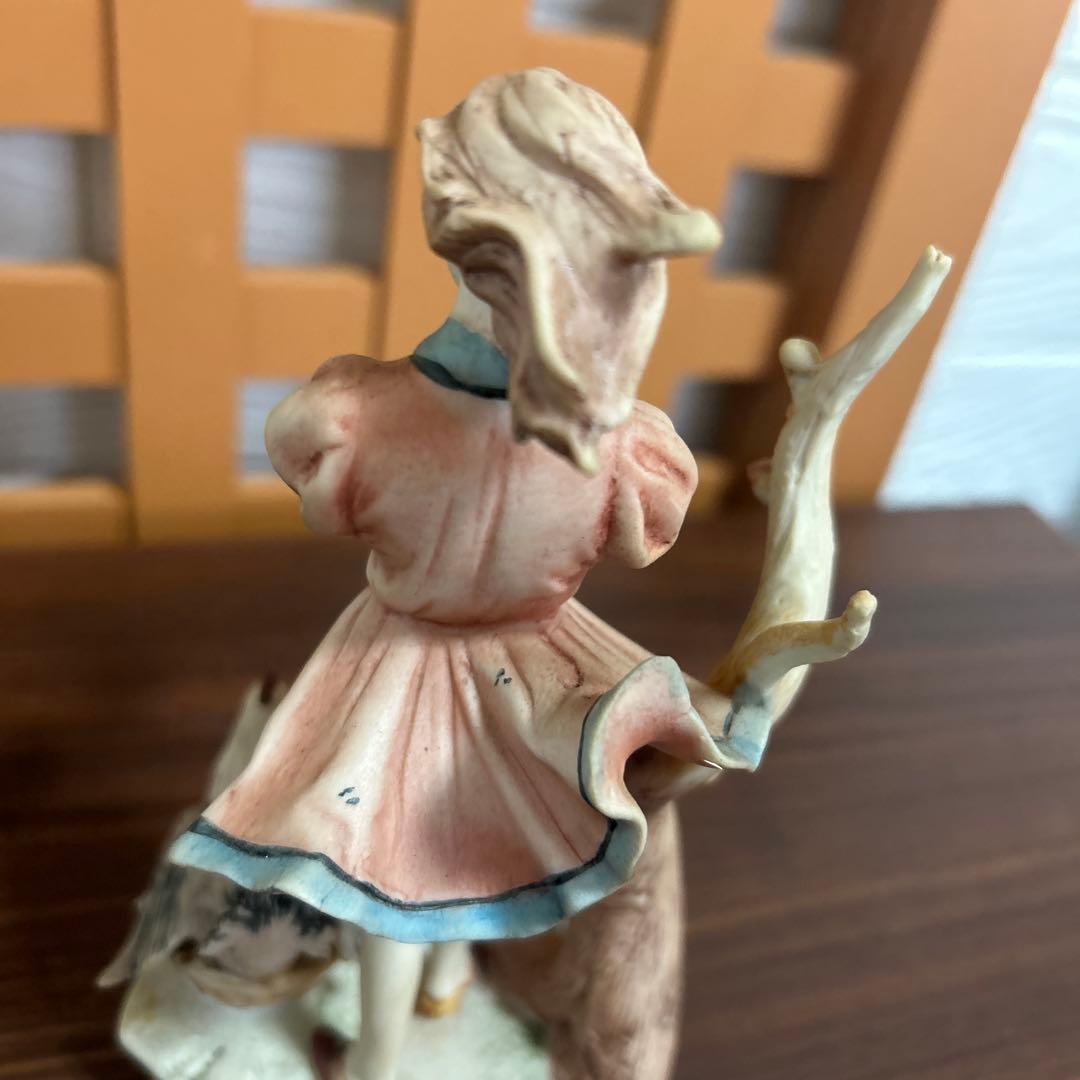 装飾陶磁器　 18〜20世紀イタリア製のカポディモンテ置物 希少　良品