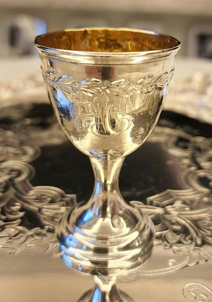 純銀 エッグカップ ソリッドシルバー スターリング アンティーク