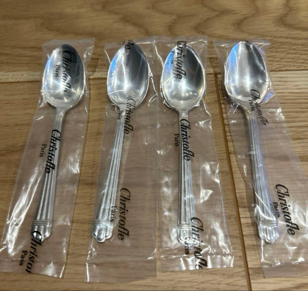 未使用 Christofle スプーン 4本 クリストフル