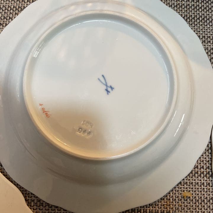 レア　手描きマイセン　ケーキ皿　3枚　セット