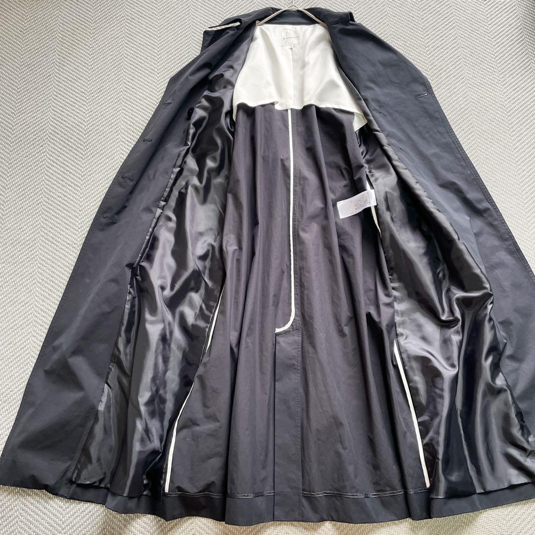 美品 組曲 【撥水・花粉が落ちやすい】T/C/Nyギャバ ロングトレンチコート