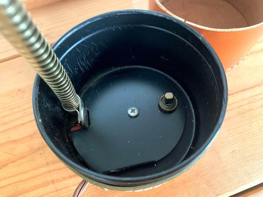 1960s ミッドセンチュリー　ビンテージ　レザー　ランプ　照明　電気スタンド