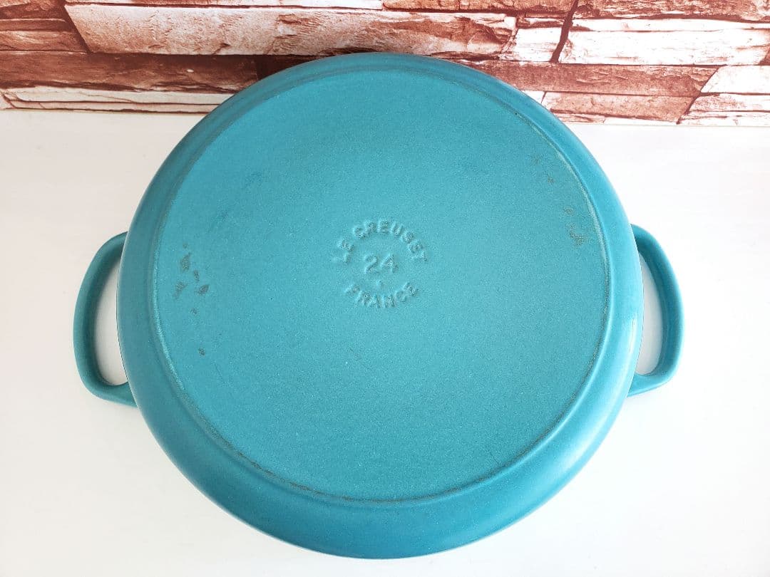 ルクルーゼ　24cm　ココットジャポネーズ　廃盤カリビアンブルー