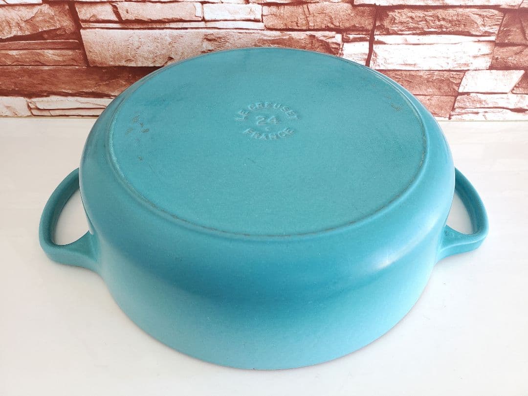 ルクルーゼ　24cm　ココットジャポネーズ　廃盤カリビアンブルー