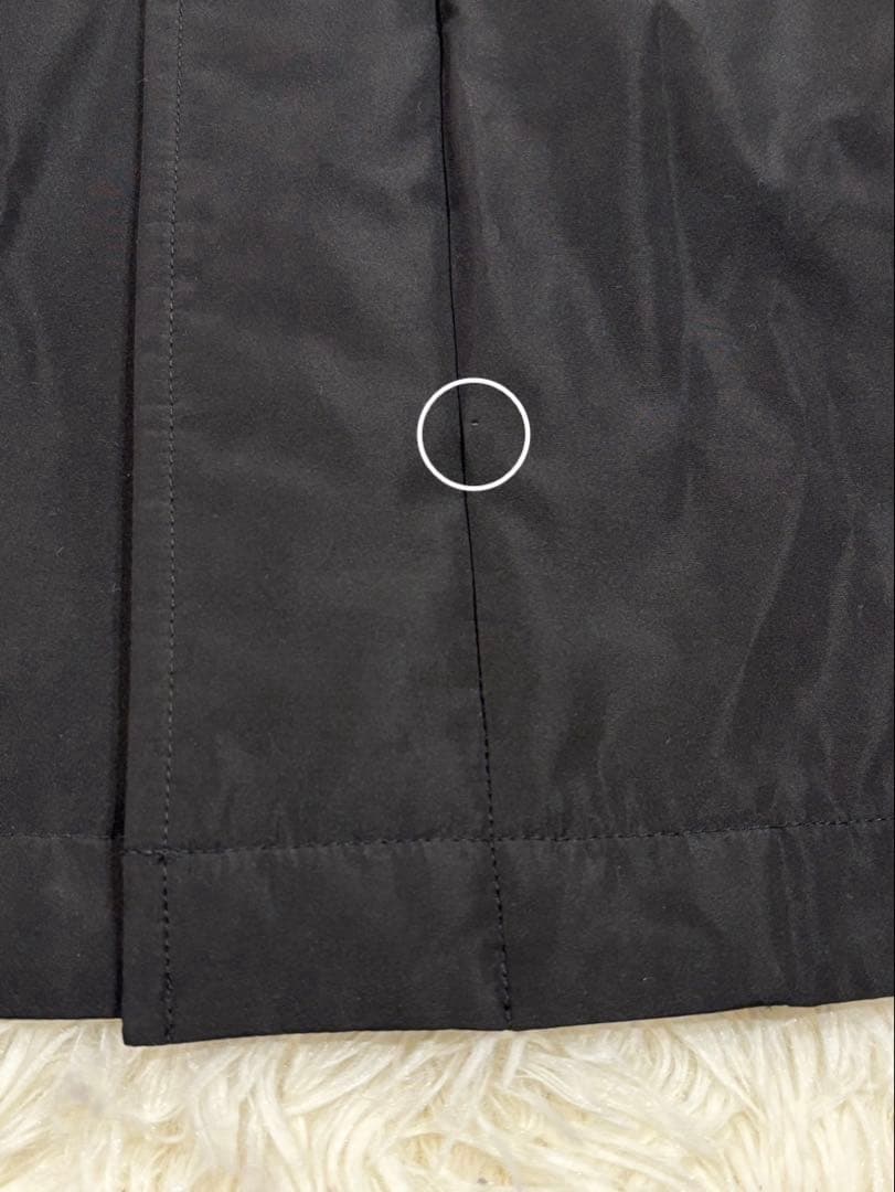 アクアスキュータム 比翼 シルク ライナー ダウン ステンカラー 38 M 黒