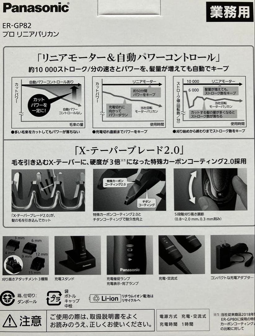 パナソニックプロリニアバリカンER-GP82