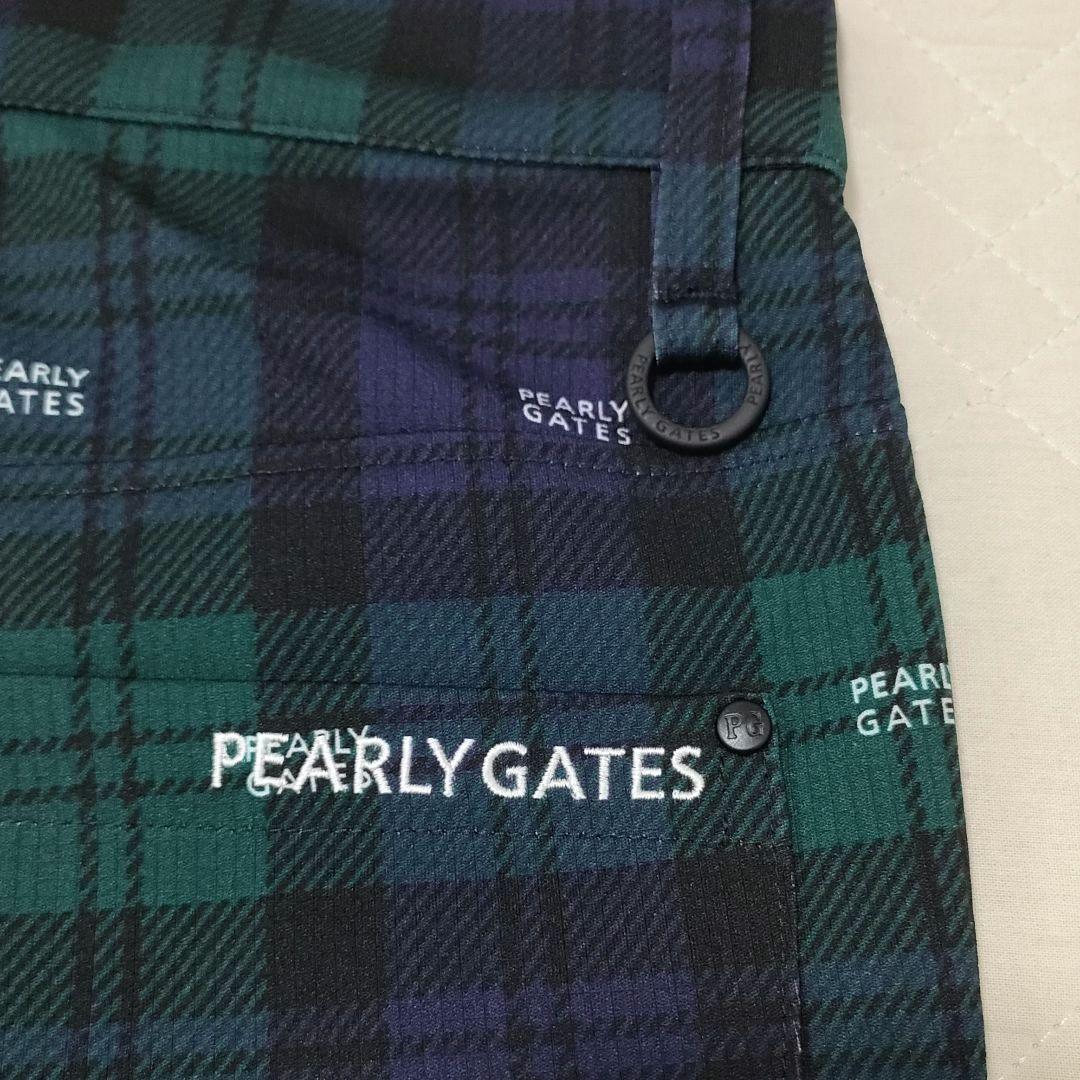 【新品タグ付き】パーリーゲイツ　ゴルフ　ロングパンツ　ブラックウォッチ　ロゴ　4