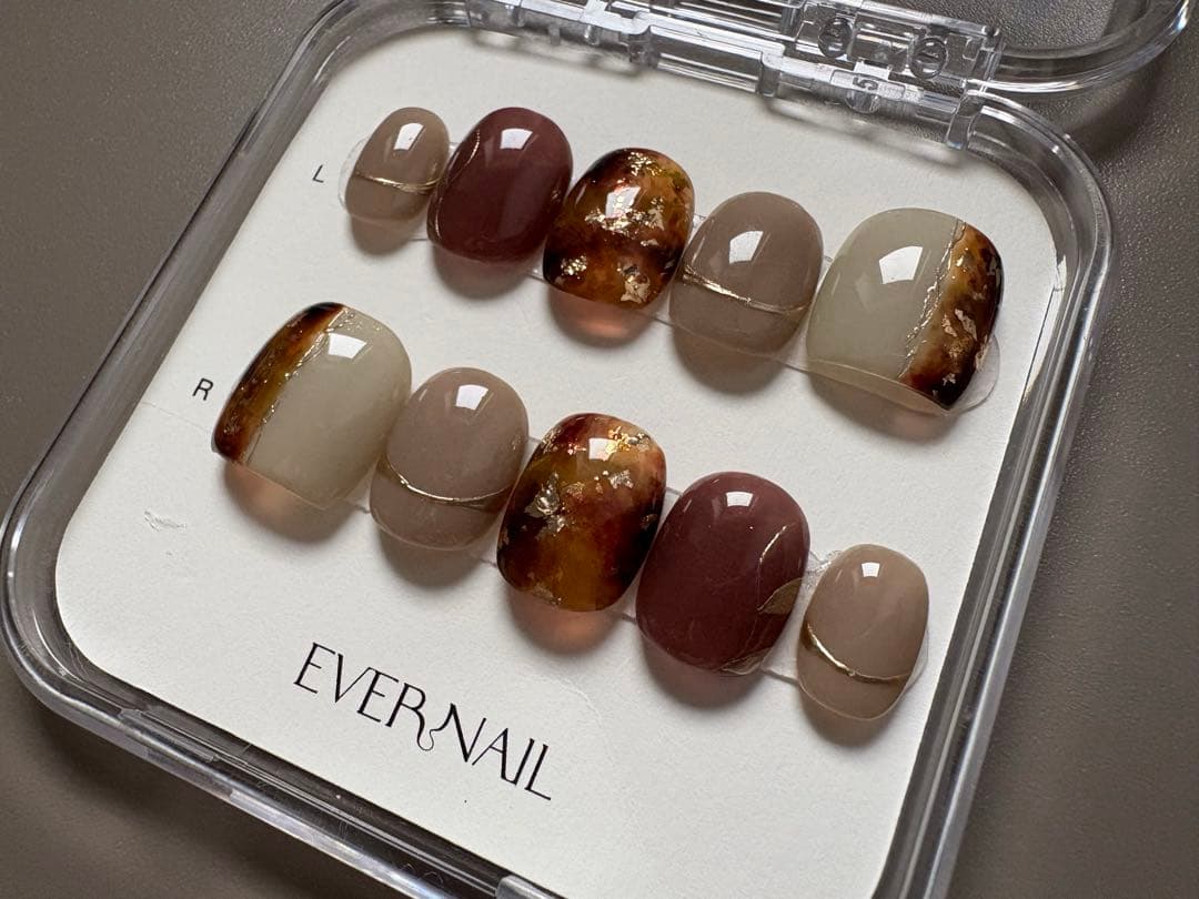 EVERNAIL エバーネイル　Vintage Brown ラウンドショート