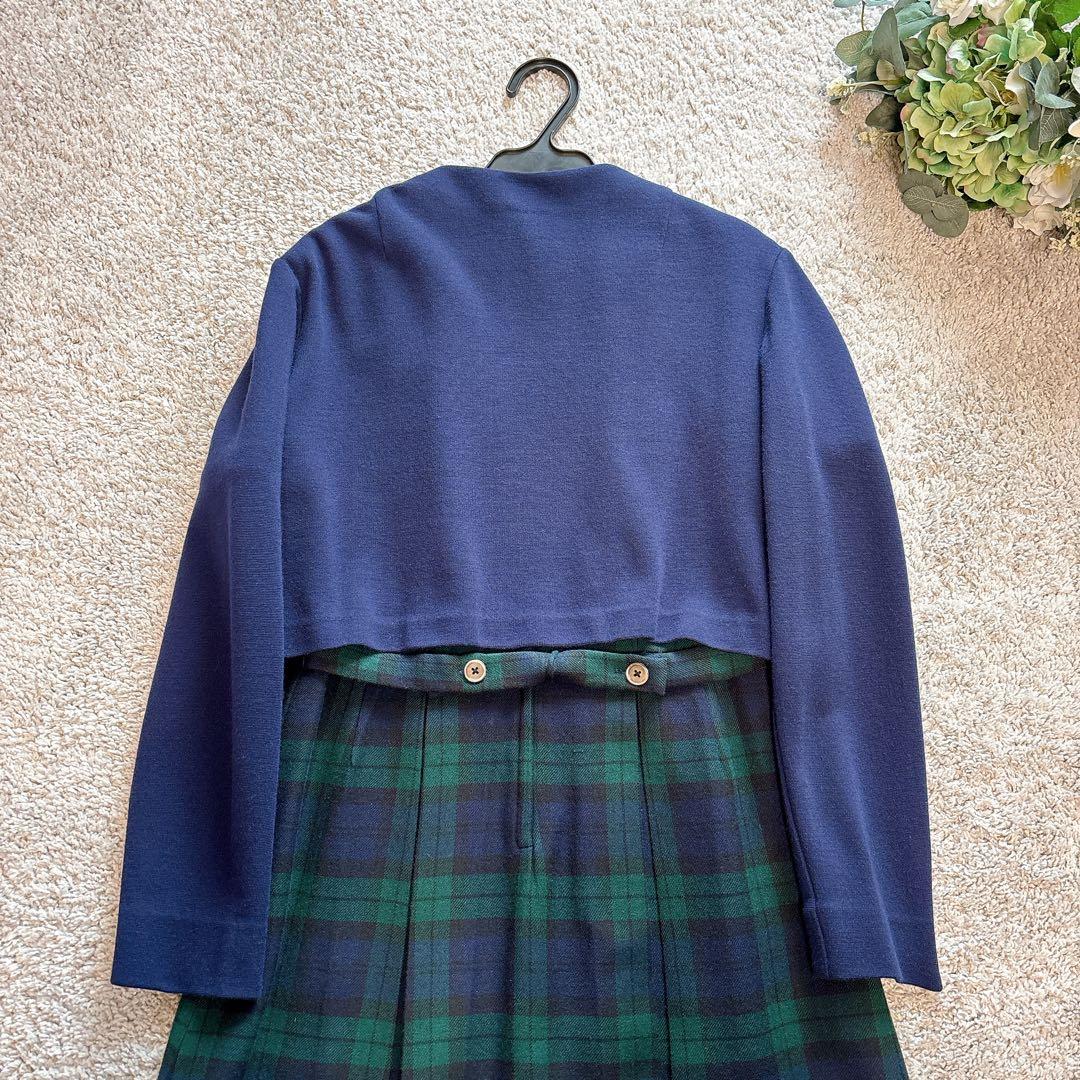 ファミリア　ワンピース＆カーディガンセットアップ　160サイズ　チェック