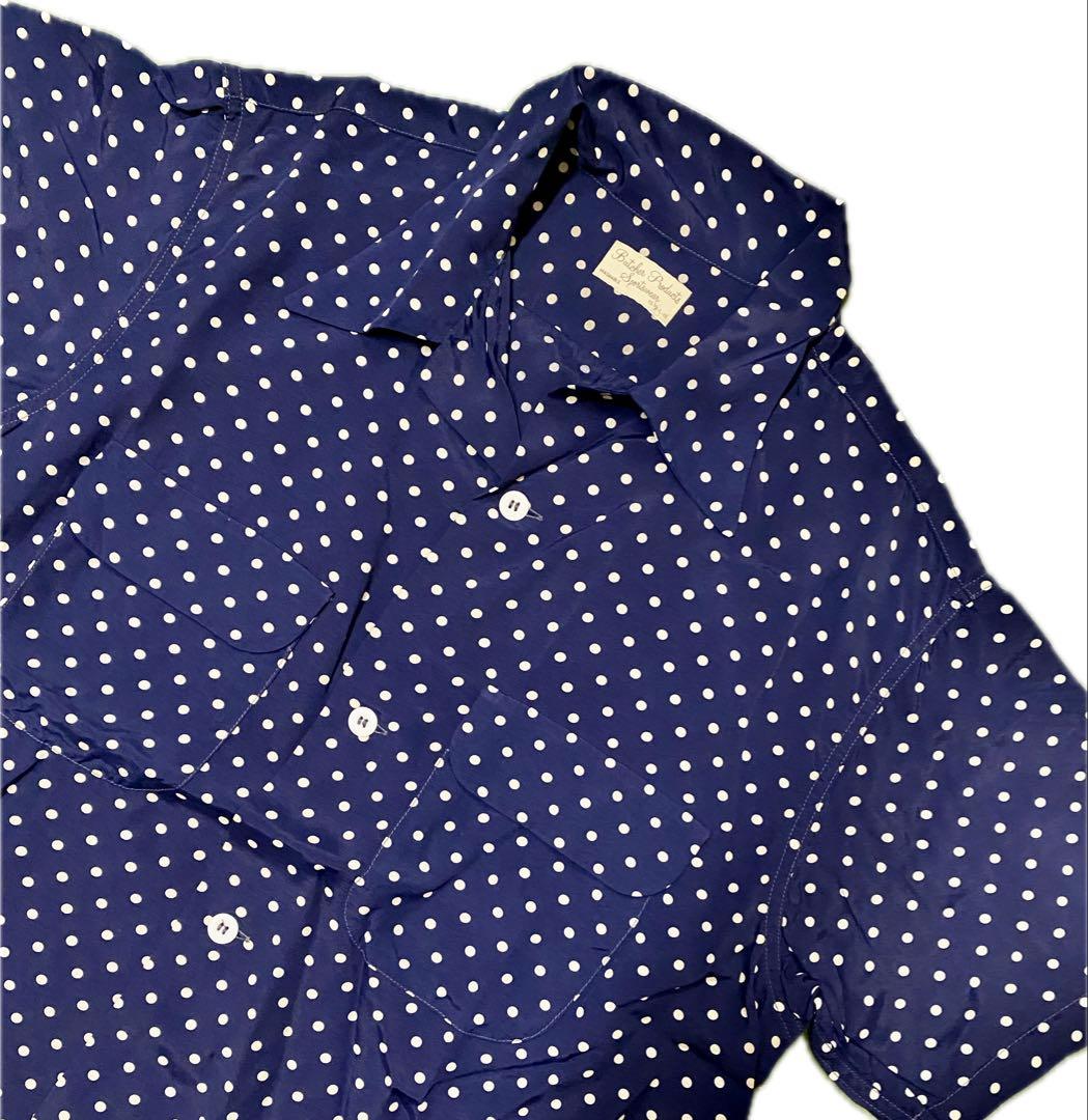好カラー Butcher products ドットレーヨンシャツ