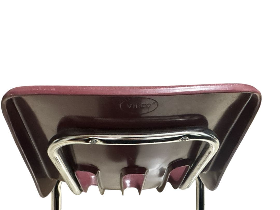 【希少】Virco バルコ スタッキングチェア M9018 ワイン レッド