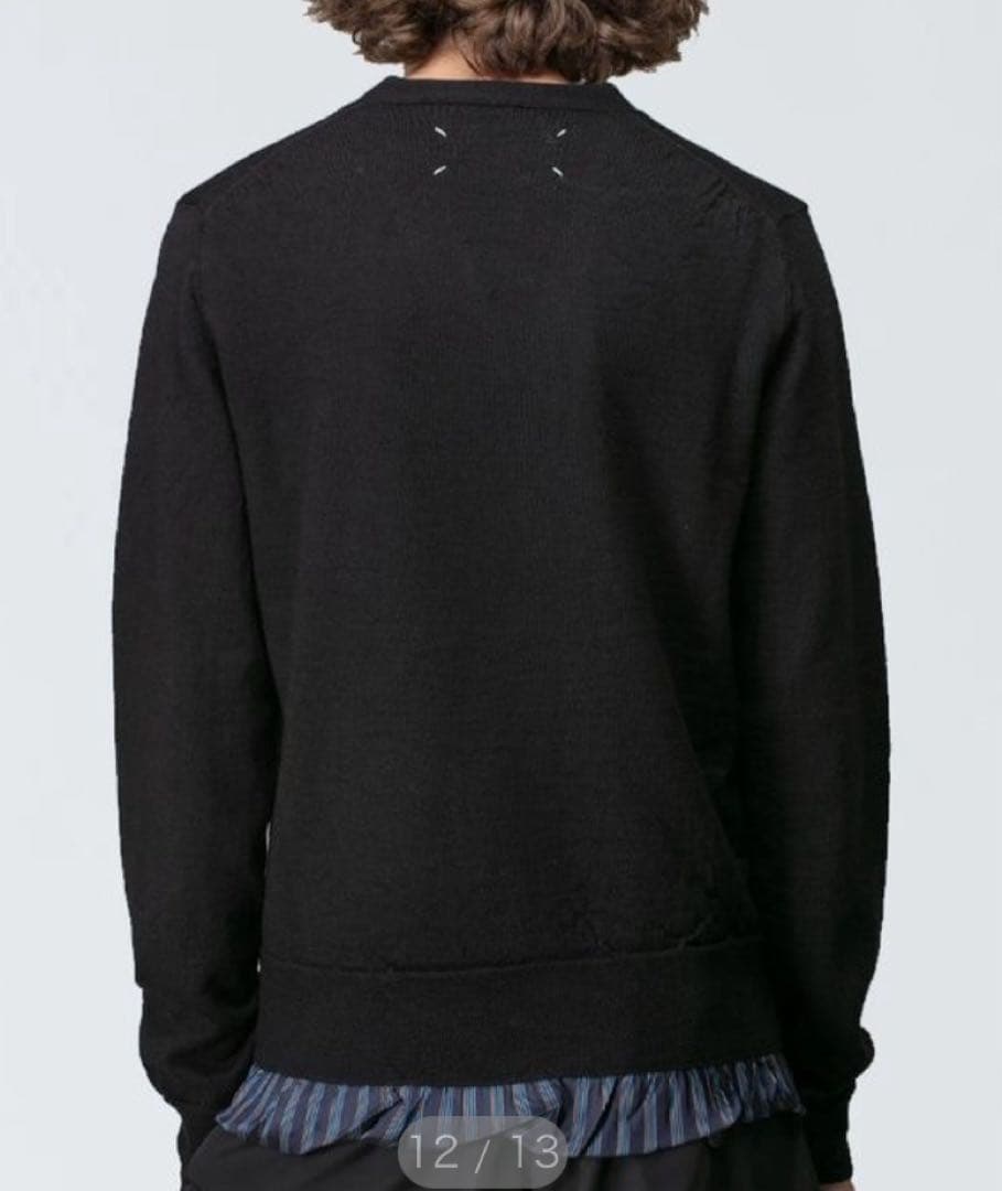 定価12万円　Maison Margiela ブラック カーディガン