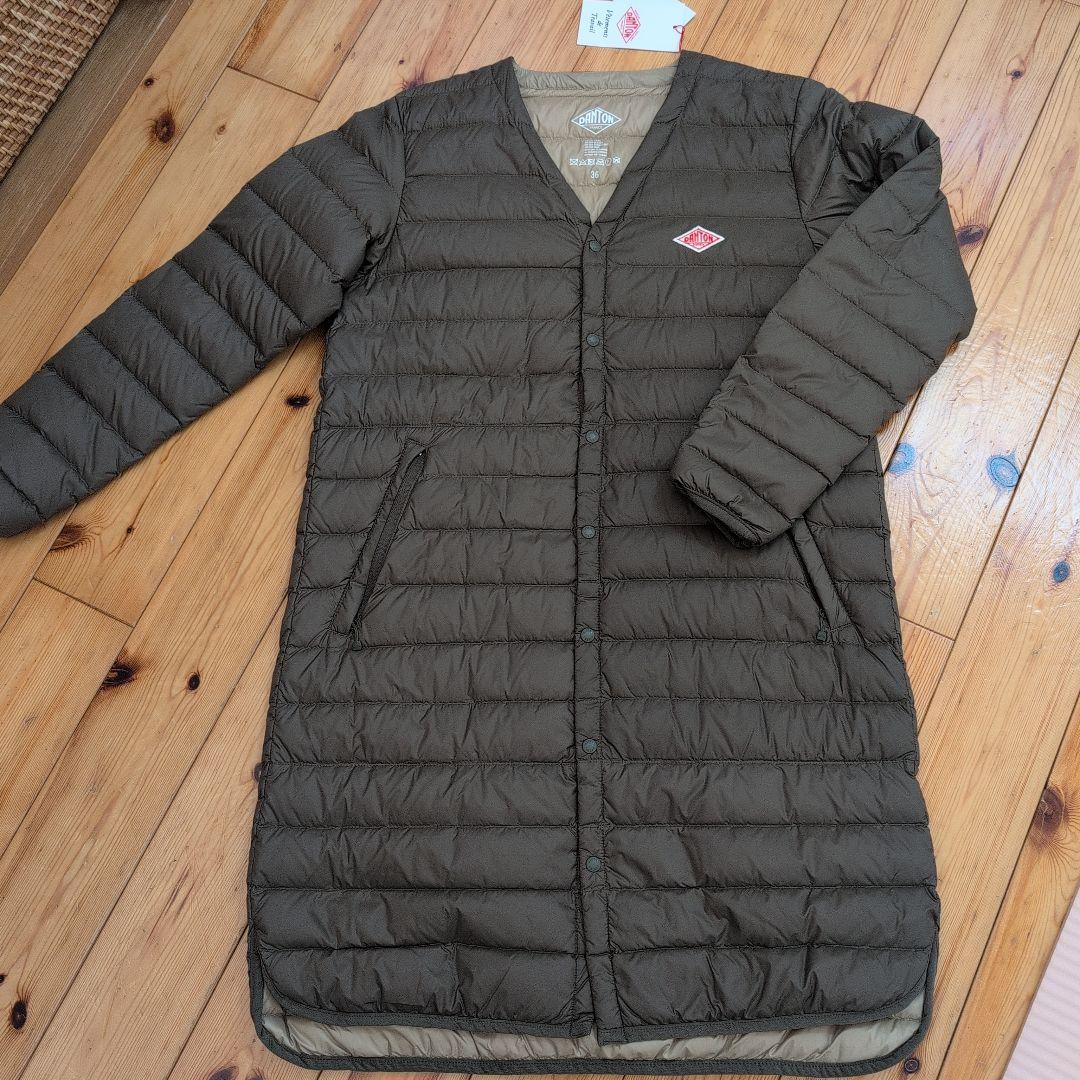 新品未使用★DANTON　ダントン　ダウンジャケット　ロング　36 M オリーブ