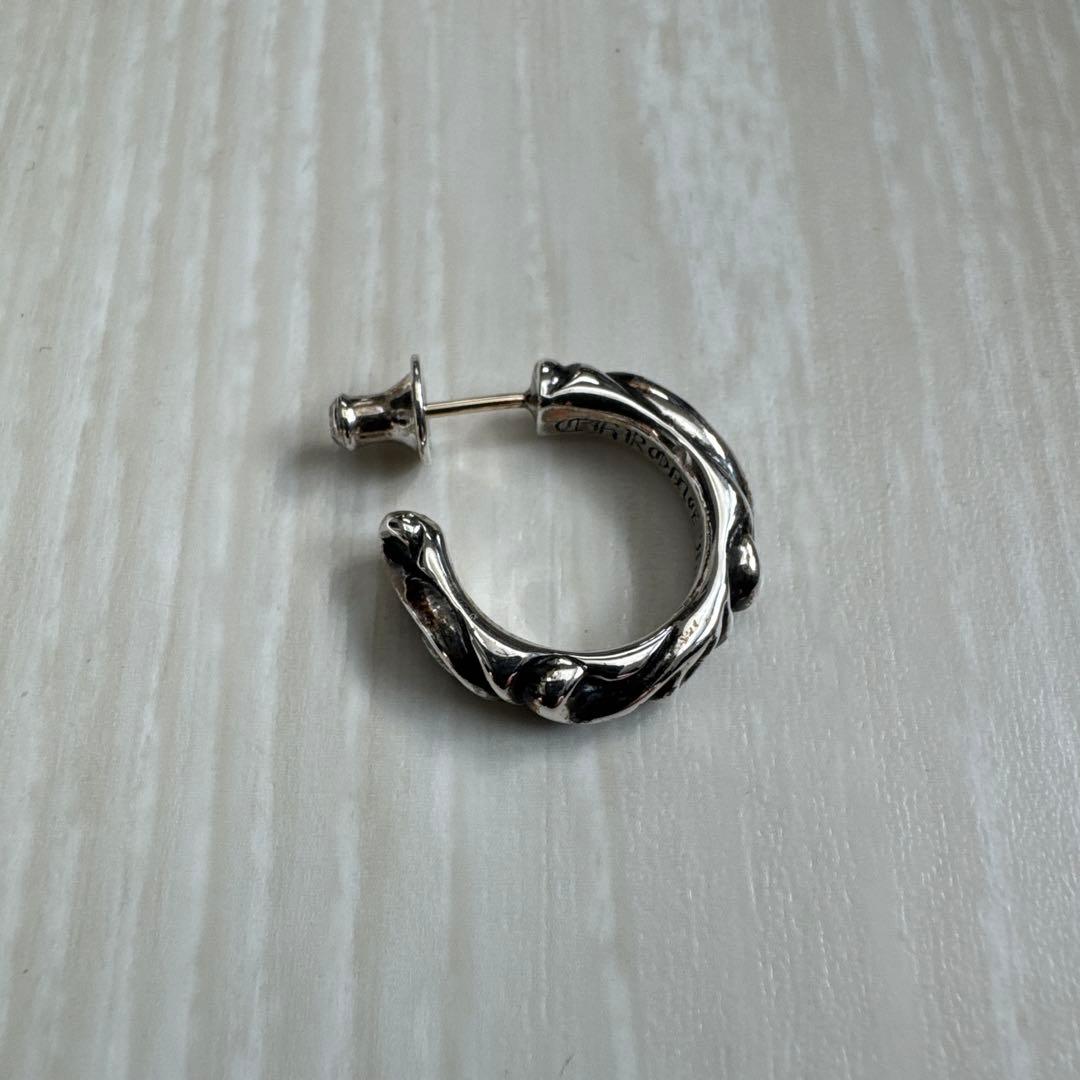 【未使用】CHROME HEARTSクロムハーツ スクロール フープピアス 片耳