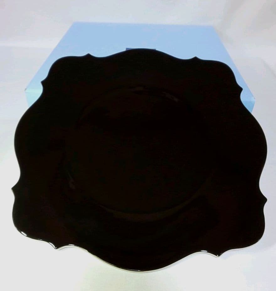  バロック カラー サービスプレート/黒