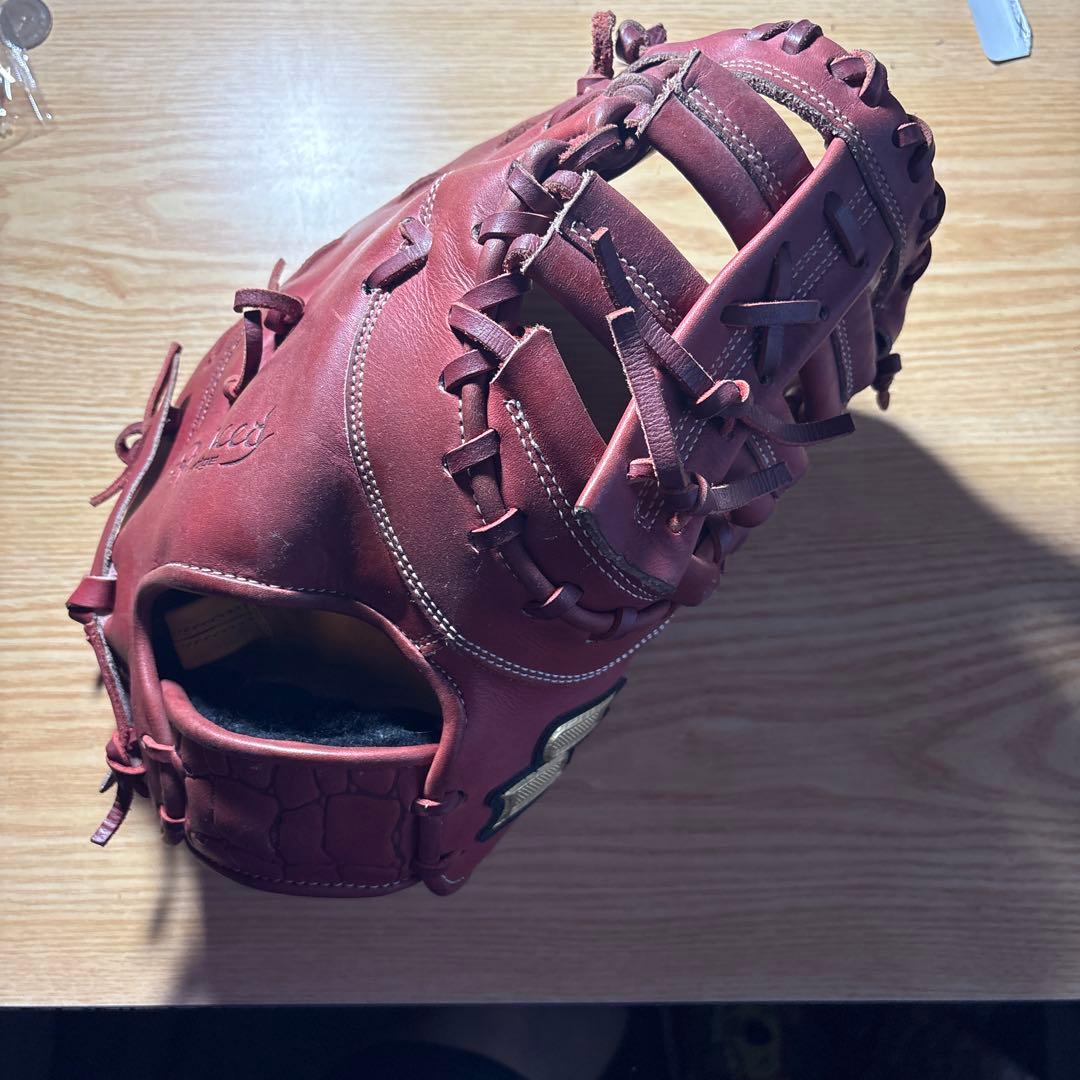 アシックス 硬式グローブ アドバンスド 赤