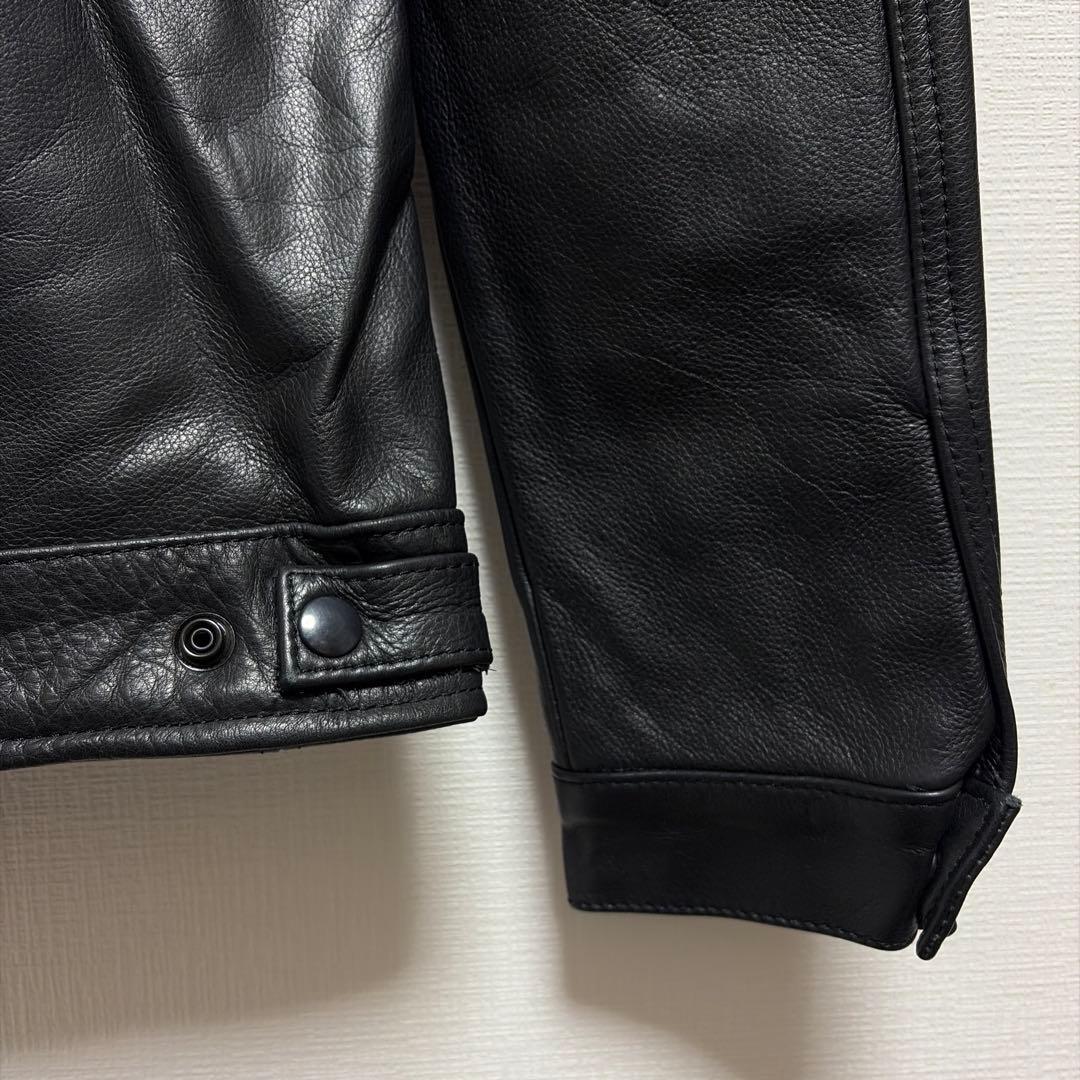 未使用バンソン vanson Gジャン型レザージャケット黒E150 36カスタム