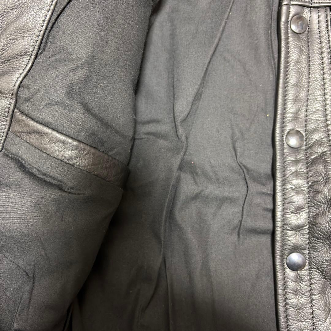 未使用バンソン vanson Gジャン型レザージャケット黒E150 36カスタム