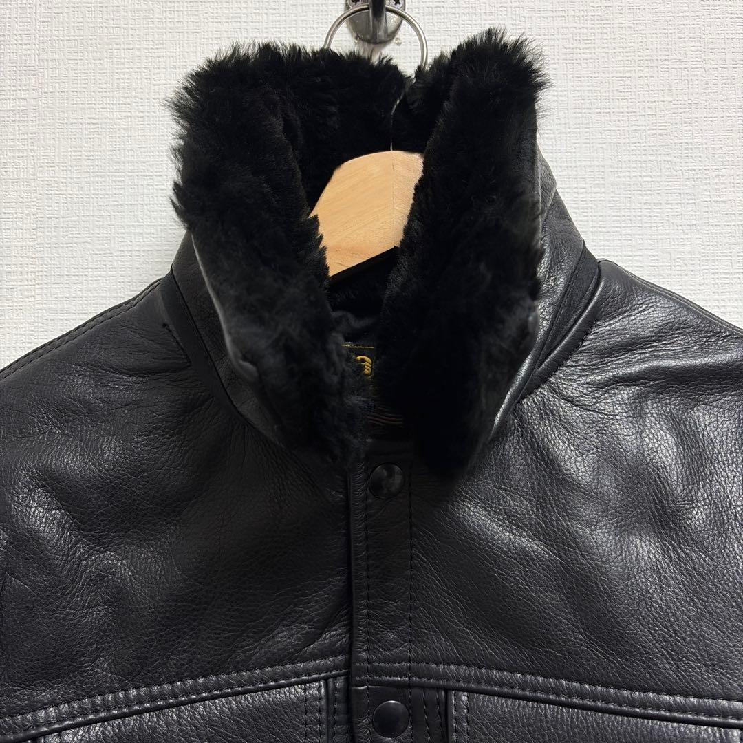 未使用バンソン vanson Gジャン型レザージャケット黒E150 36カスタム