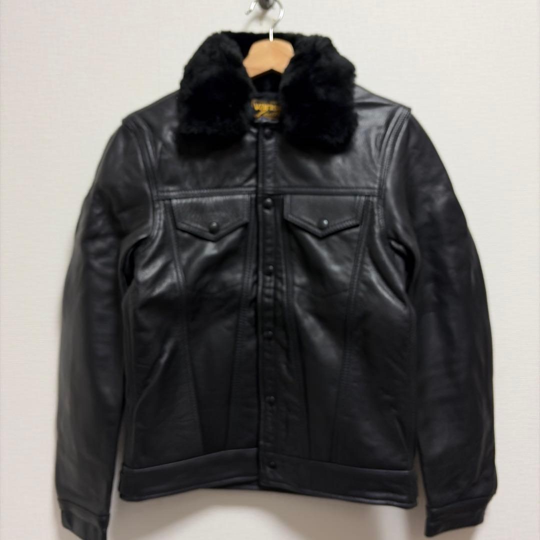 未使用バンソン vanson Gジャン型レザージャケット黒E150 36カスタム
