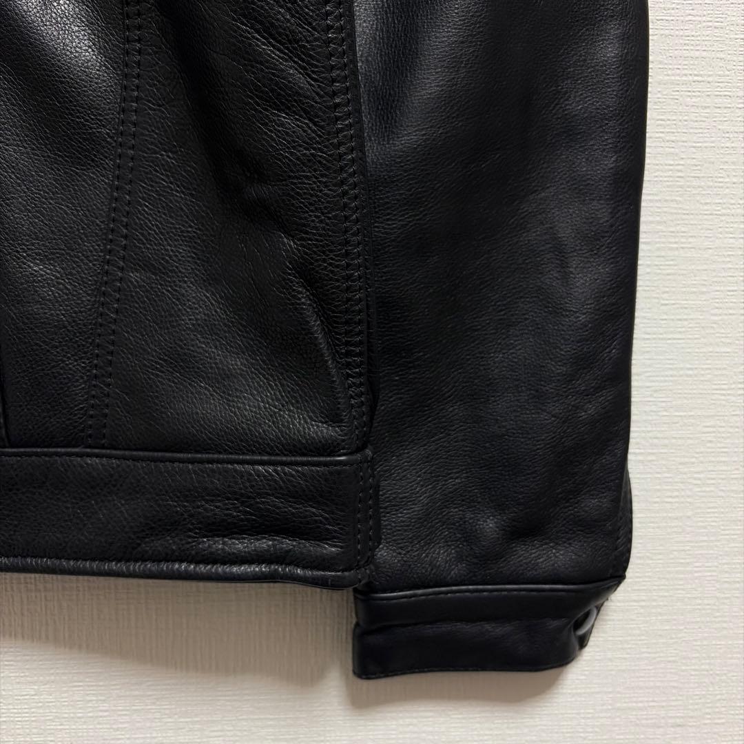 未使用バンソン vanson Gジャン型レザージャケット黒E150 36カスタム