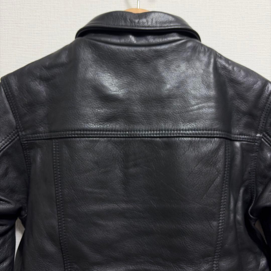 未使用バンソン vanson Gジャン型レザージャケット黒E150 36カスタム