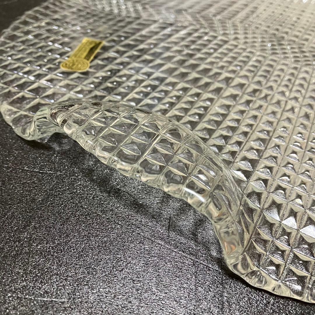 ボヘミアクリスタルガラス　大皿　プレート