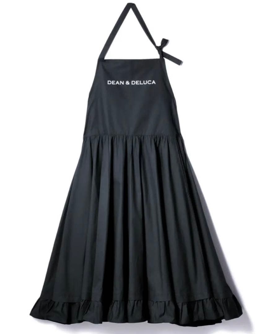 BEAMS COUTURE Dean & DeLucaフリル付き黒エプロン