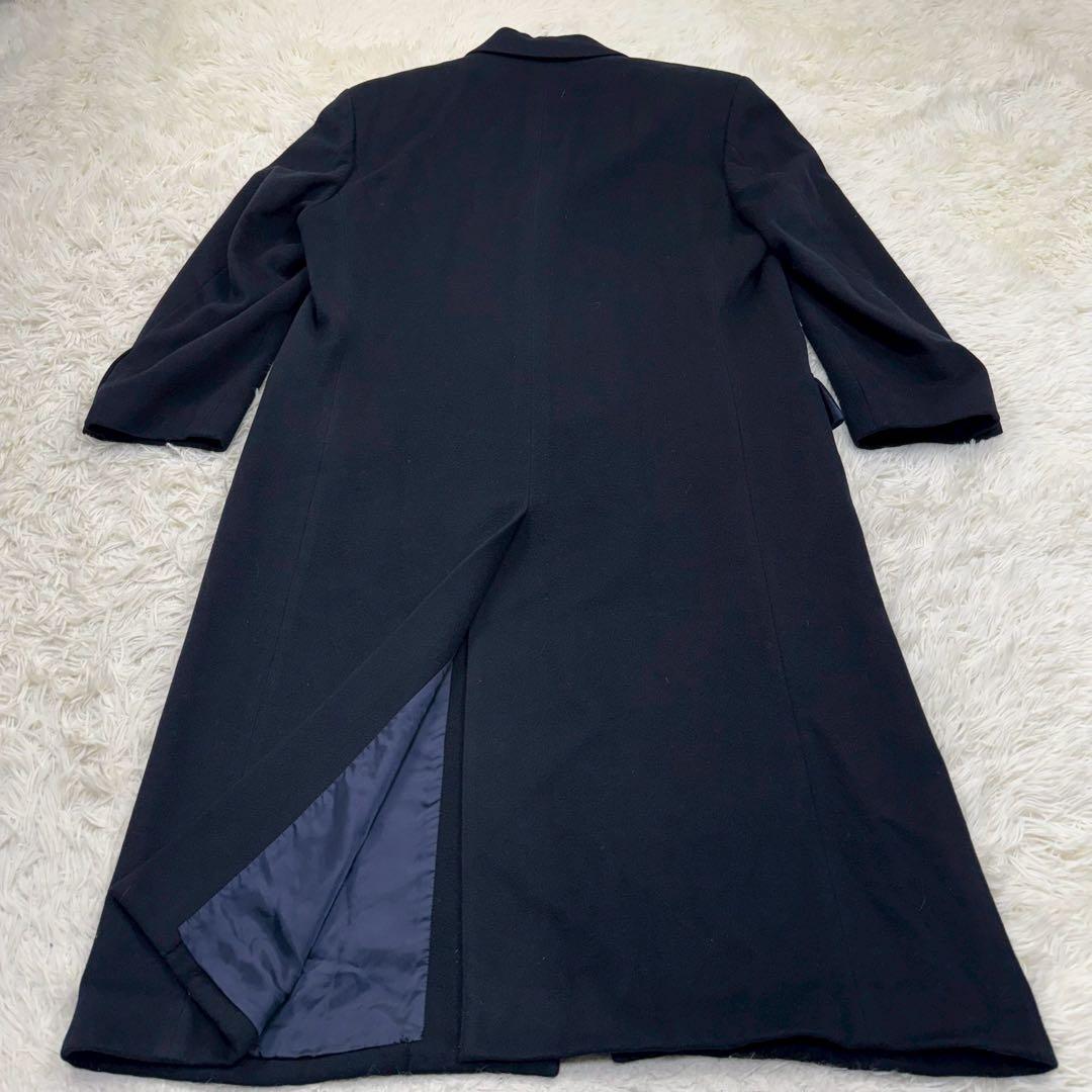 美品✨ DURBAN ダーバン カシミヤ チェスターコート 黒 LL 比翼