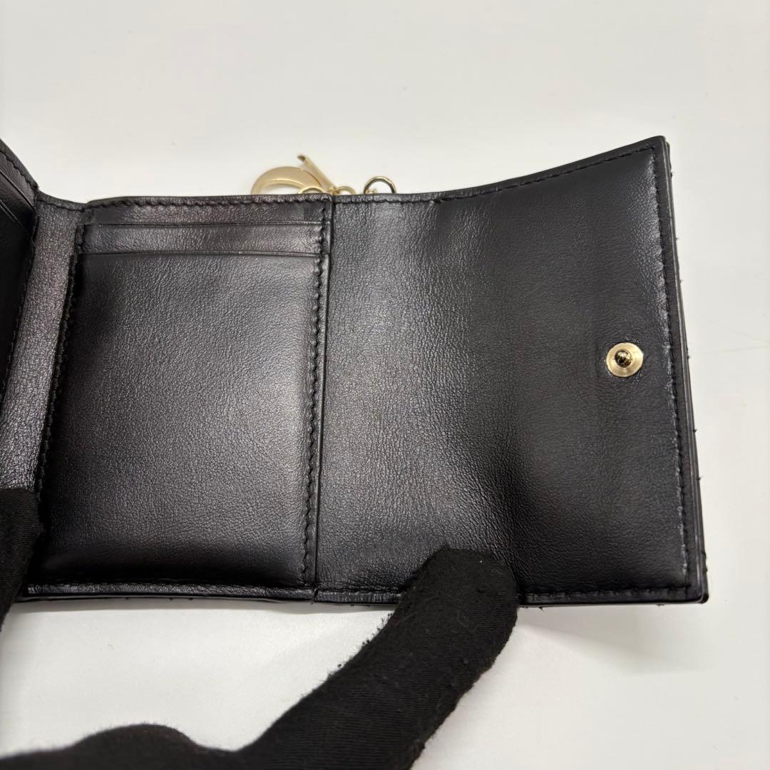 DIOR☆レディ ディオール☆エナメル☆ロータスウォレット☆カナージュ☆財布