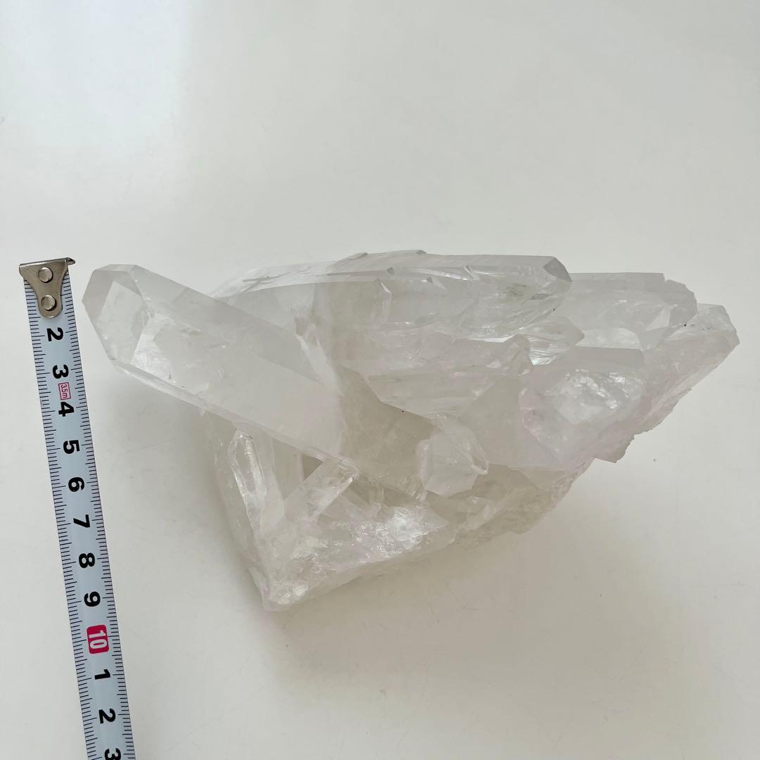 アーカンソー水晶　クラスター　原石　虹入り　大型約1.1キロ　希少