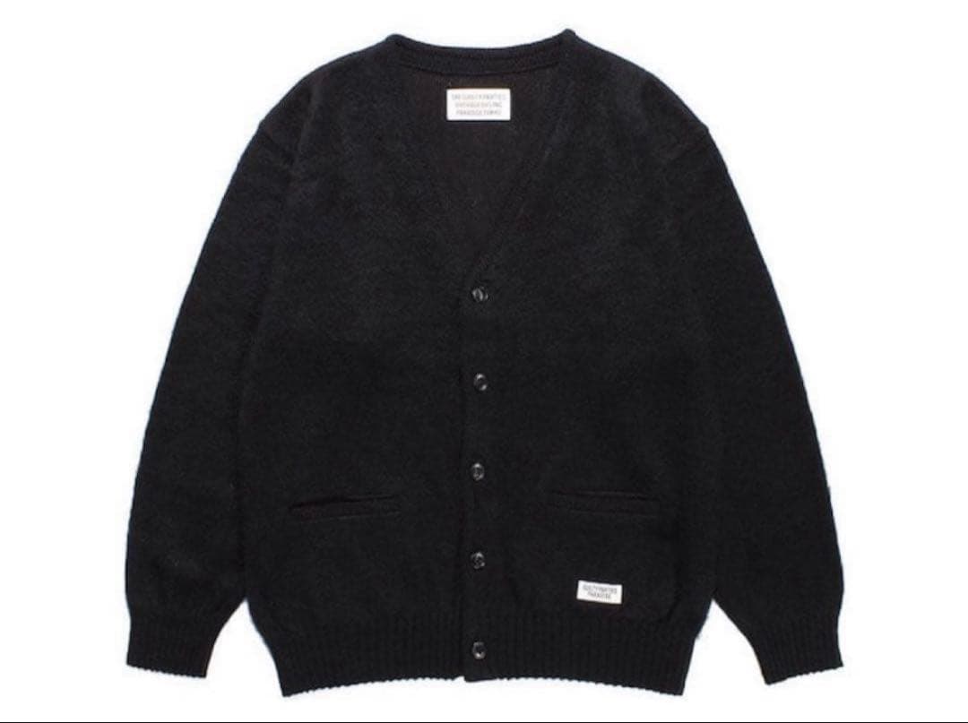 wacko maria ブラック 黒 M モヘヤカーディガン