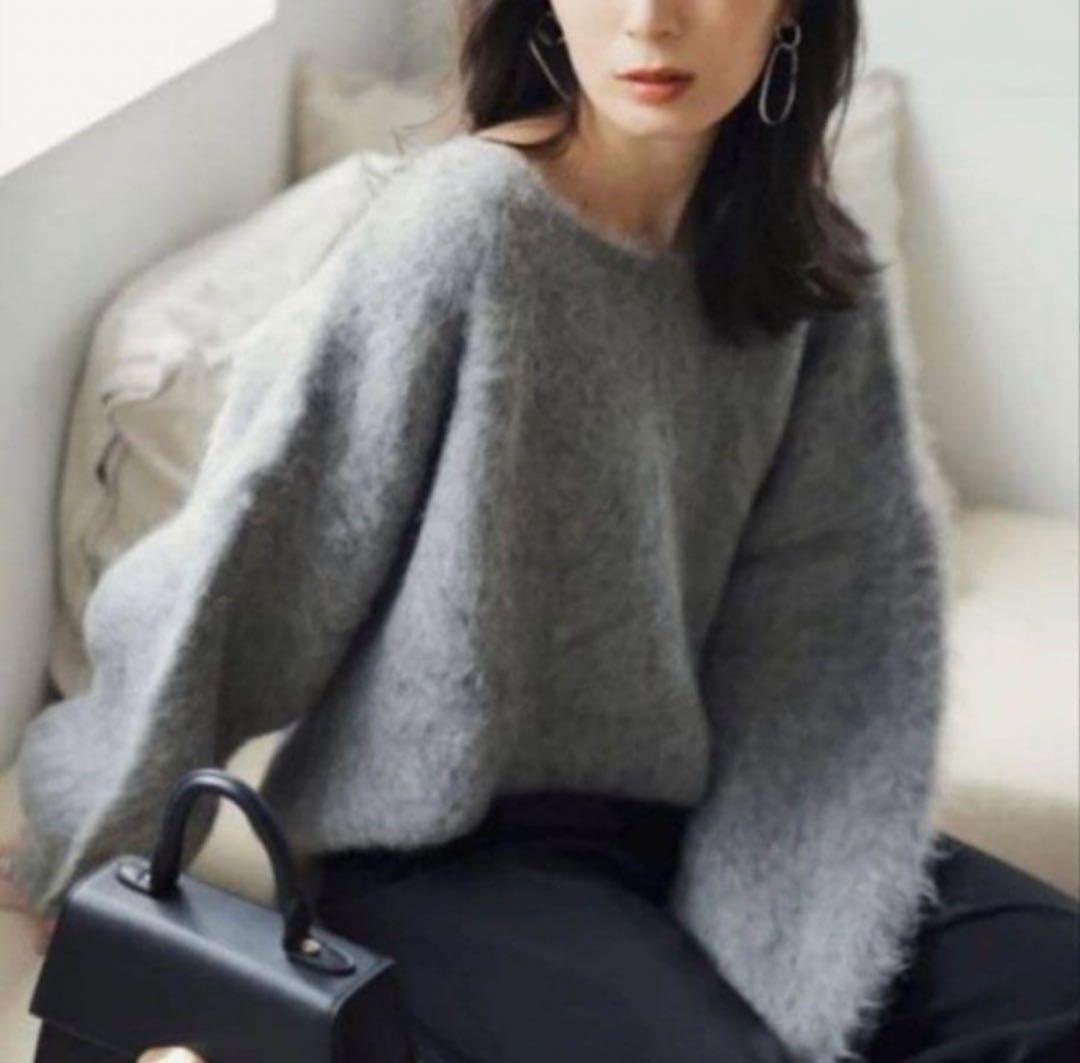 美品 2024✨️アニュアンス スーリー アルパカ ショート ニット プルオーバー