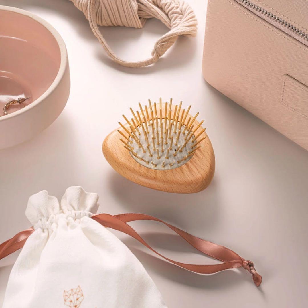 新品 FOX プレミアム FOX カッサ ウッド ミニハート ヘアブラシ