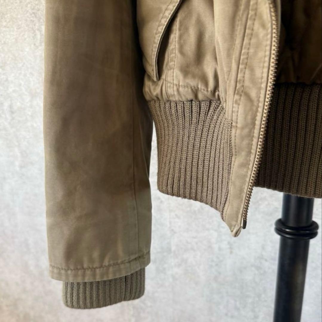 バーバリーブルーレーベル　ミリタリージャケット モッズコート 中綿 ファー 38