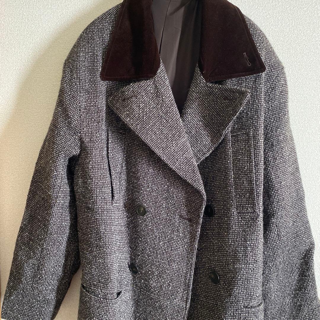 TODAYFUL ダブルカラーツイードコート