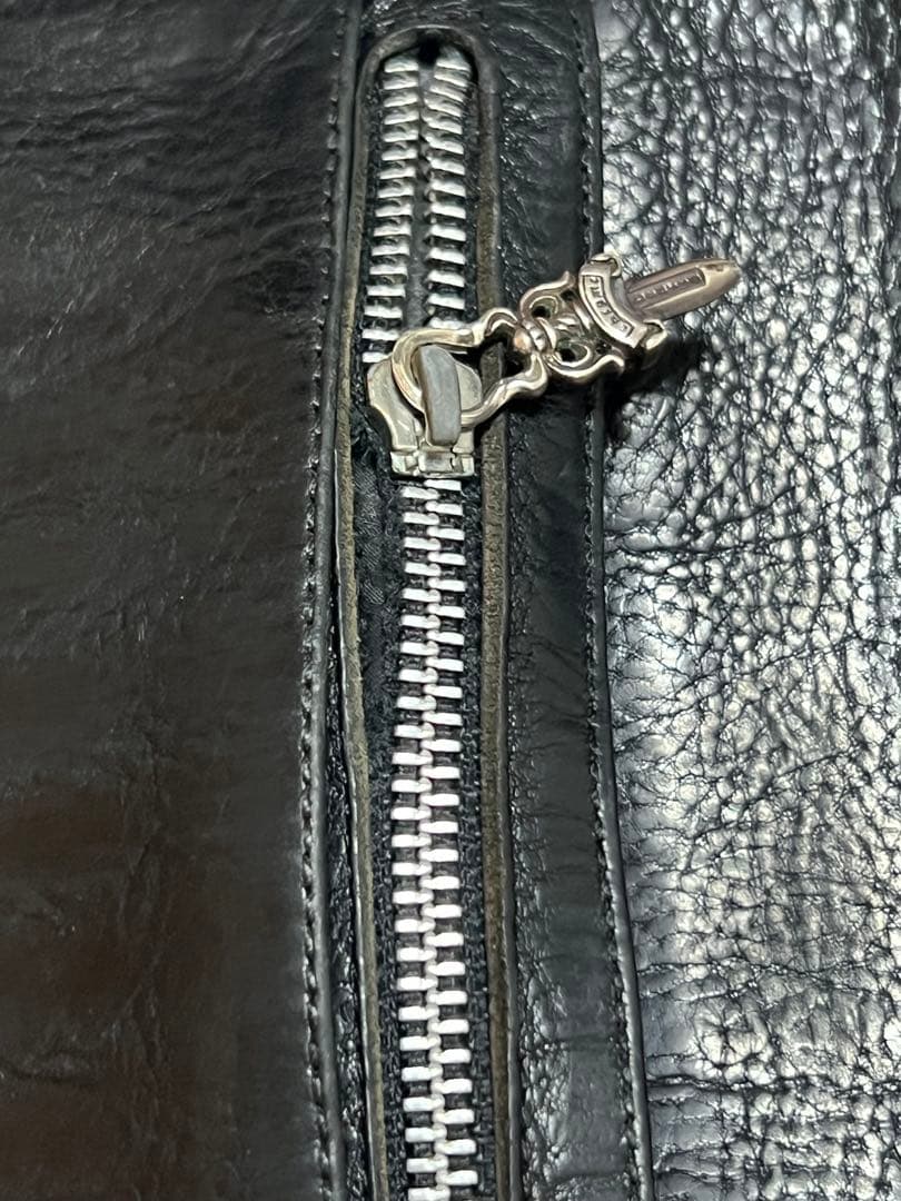 クロムハーツ CHROME HEARTS ウェーブウォレット ジップ破損