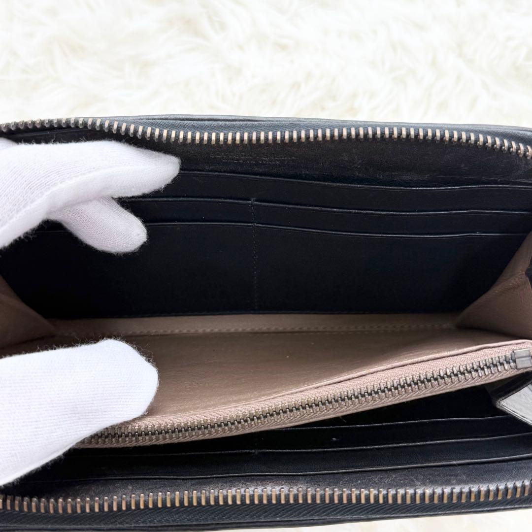 ボッテガヴェネタ イントレチャート 長財布 黒色 ユニセックス