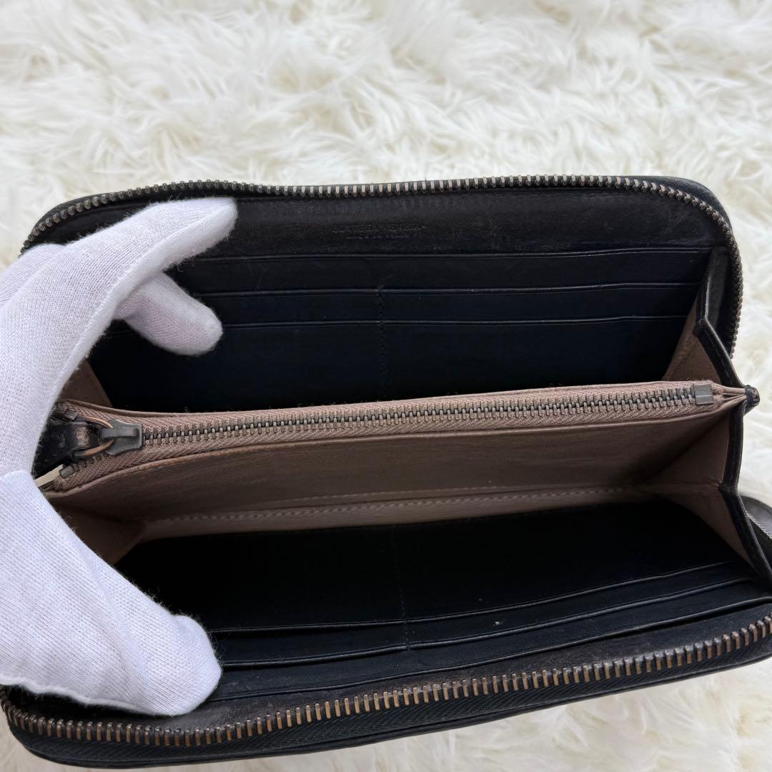 ボッテガヴェネタ イントレチャート 長財布 黒色 ユニセックス