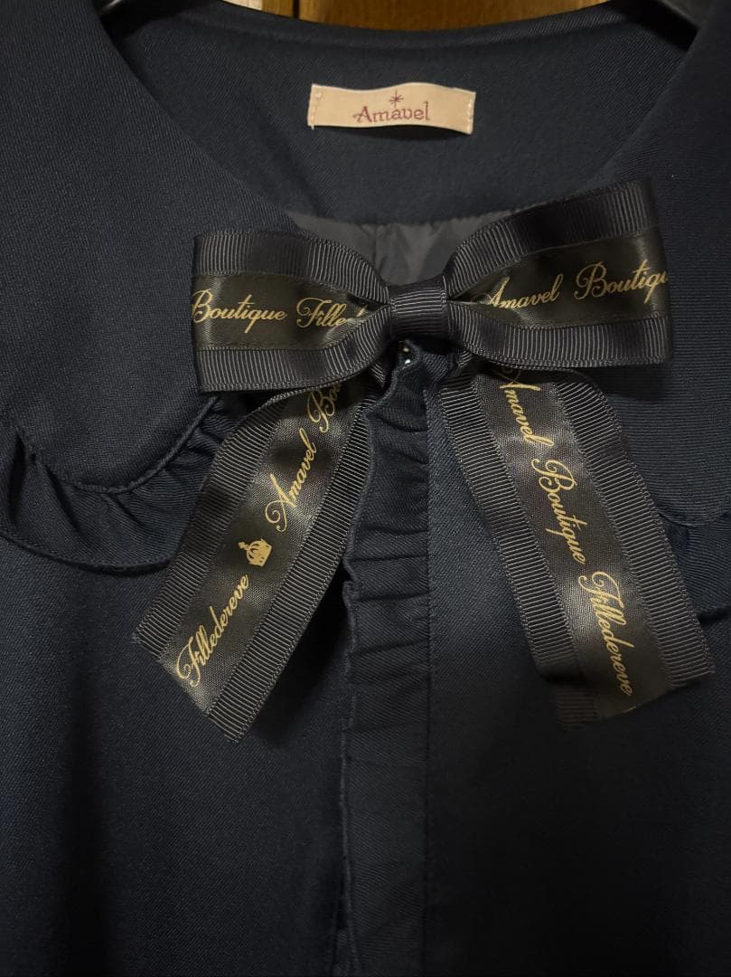 アマベル バッスルドレストレンチコート ネイビー Amavel